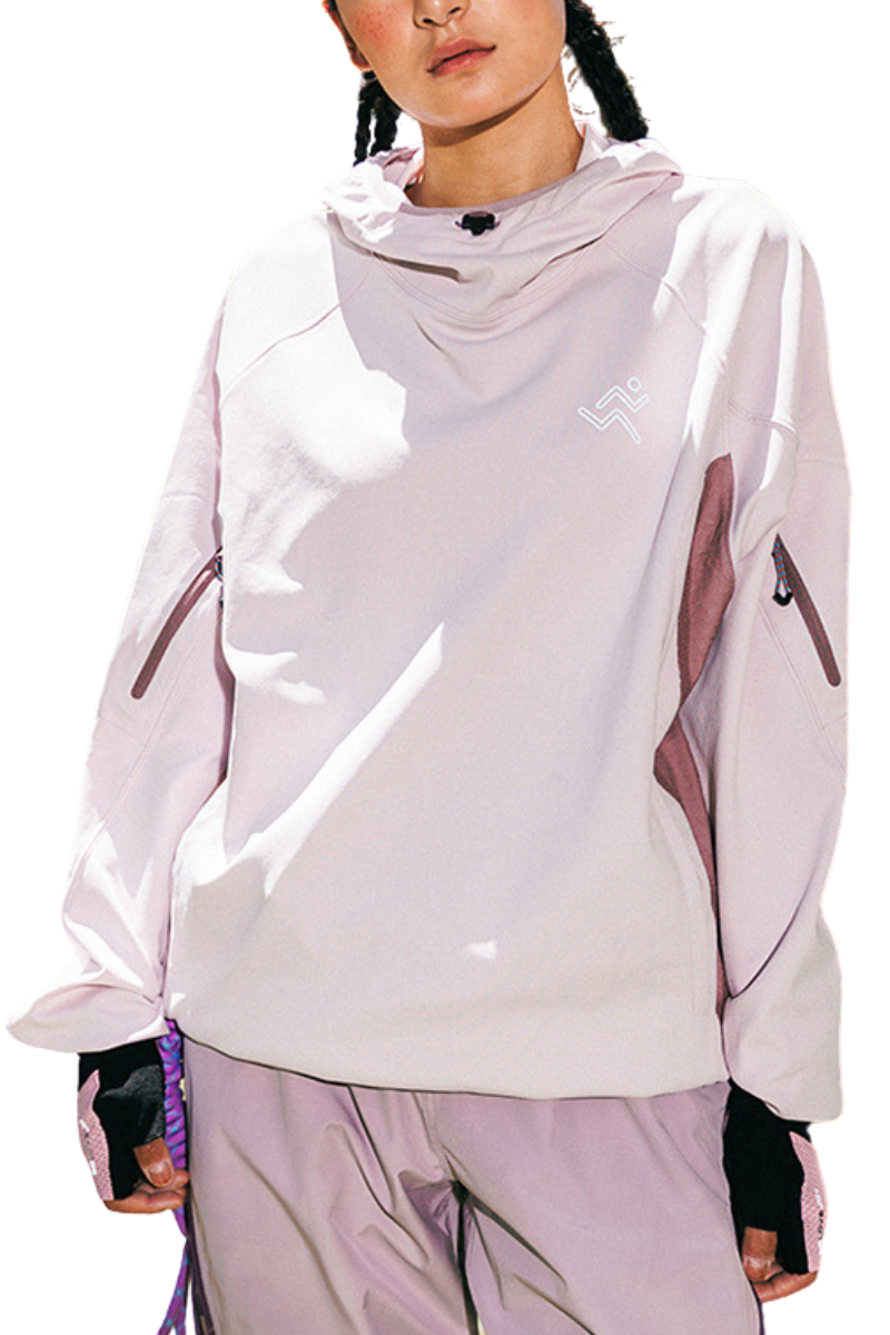 Women's Fall Color-Block Patchwork Multi-Pocket Sport Hoodie