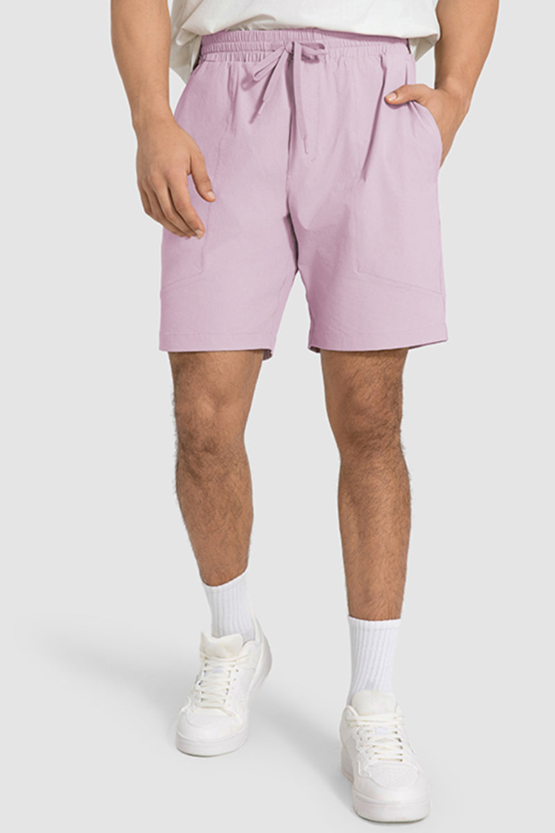 Men Summer Casual Loose Quick-Dry Breathable Mid-Length Outdoor Running Fitness Sport Shorts