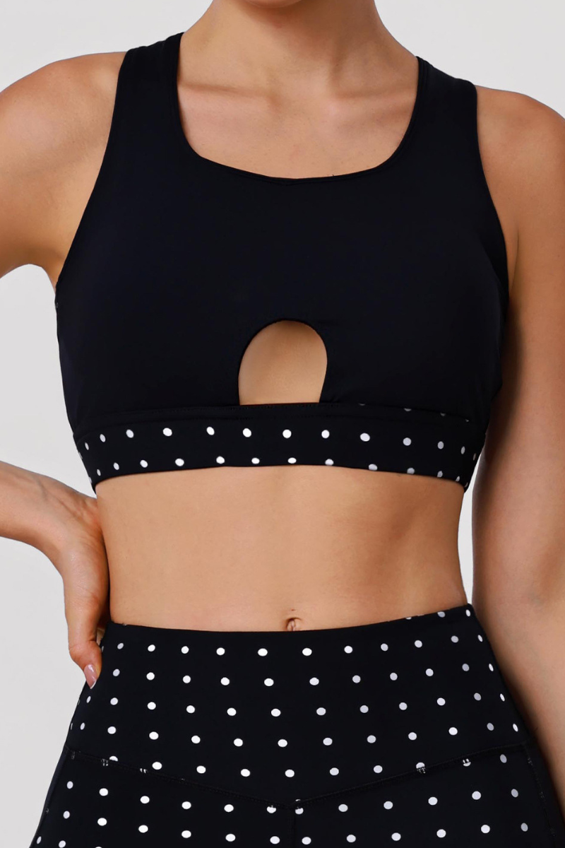 Women's Athletic Polka-Dot Yoga Bra