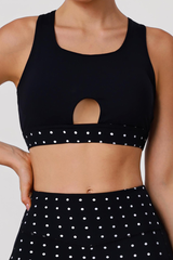 Women's Athletic Polka-Dot Yoga Bra