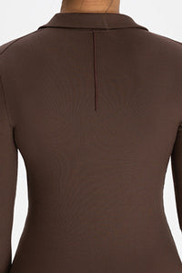 Women Modal Henley Collar Button Down Slim Fit Long Sleeve Yoga Top