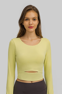 Women'S Yoga Slim Fit Long Sleeved Thumbhole