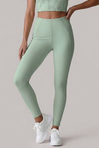 Women's Athletic Corset Seam 3D Peach Butt Yoga Leggings