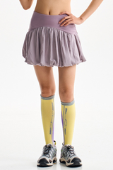 Women's Quick-dry Color Block Pleated A-line Tennis Skirt