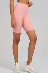 High-waisted women's athletic shorts