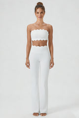 Women's 2-Piece Sets:Scalloped Edge Bra & Flare Leggings