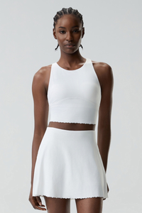 Women's Floral Center Tank & Tennis Skort Two-Piece Set