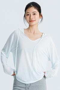 Women's Summer Lightweight Breathable V-neck Sports Hoodie