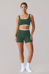 Women's Faux Two-Piece Bra And Shorts Sports Yoga Sets
