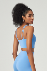 Women's V-Neck Double-Strap Sports Bra