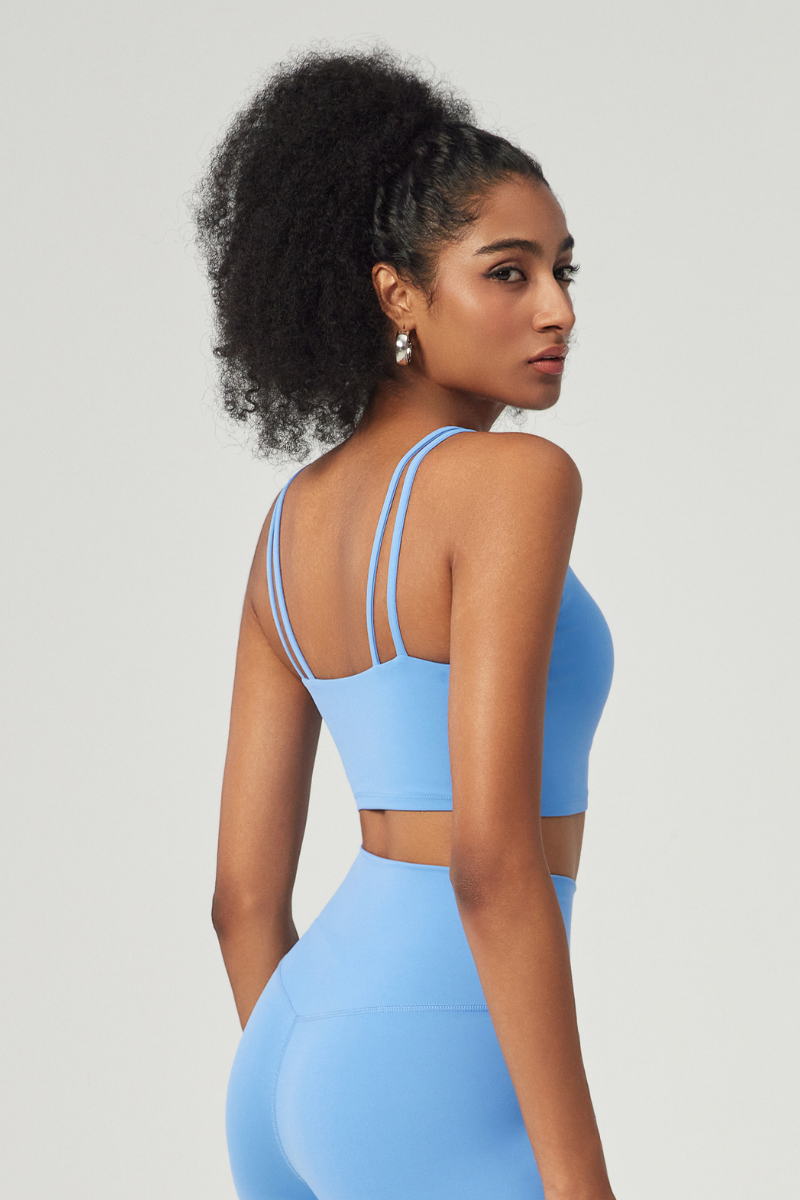 Women's V-Neck Double-Strap Sports Bra