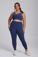 Plus Women's Thin-Strap Sports Bra & Butt-Lifting Yoga Leggings Set