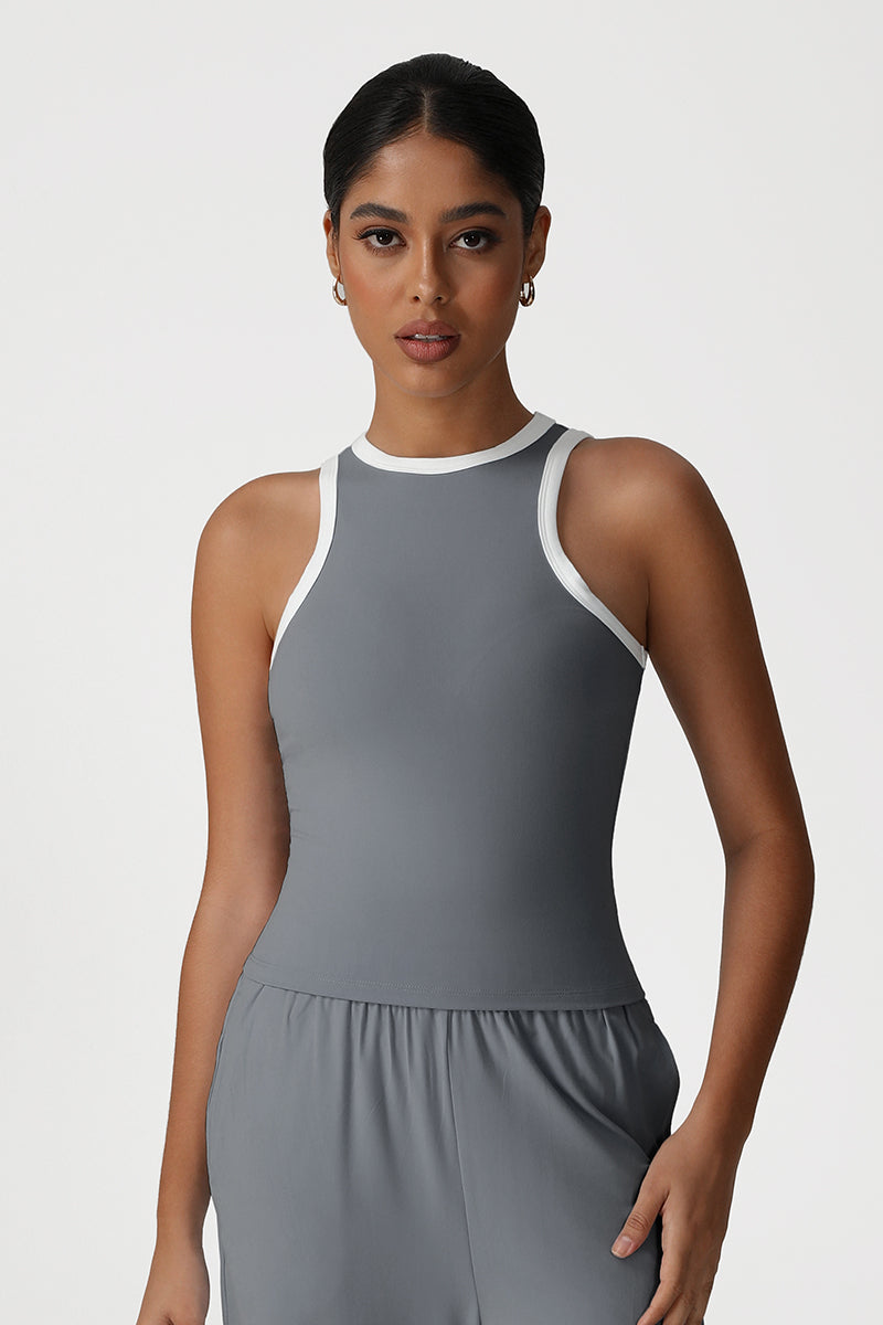 Women Slim Fit Color Block Training Vest
