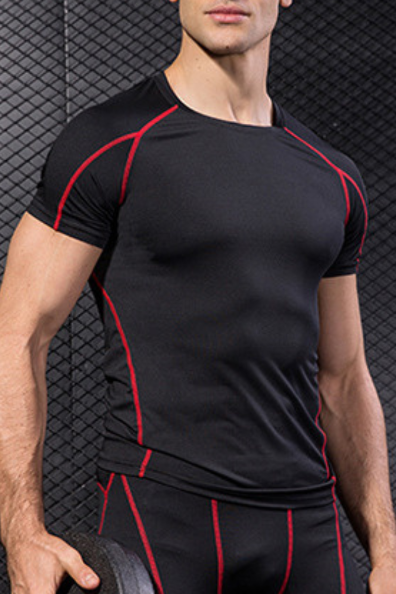 Men's Quick‑Dry Compression Workout Short Sleeve T‑Shirt