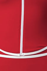 Women Color Block Naked Feel Zip Jacket