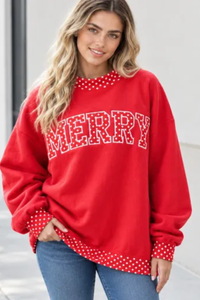 Women's Fall Letter Appliqué Embroidery Mockneck Sweatshirt