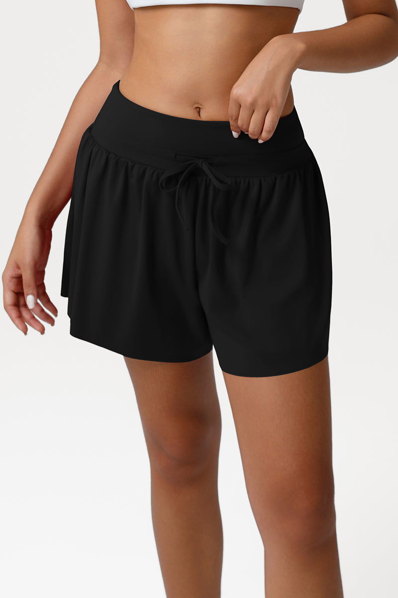 Women High-Waisted Loose Fit Quick-Dry Anti-Slip Yoga Shorts