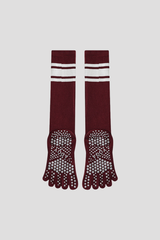 Women's Non-Slip Grip Sole Long Tube Sports Pilates Socks