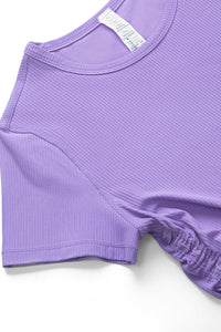 Women Plus-Size Honeycomb Waist Quick-Dry Slim-Fit Summer Yoga Training Top