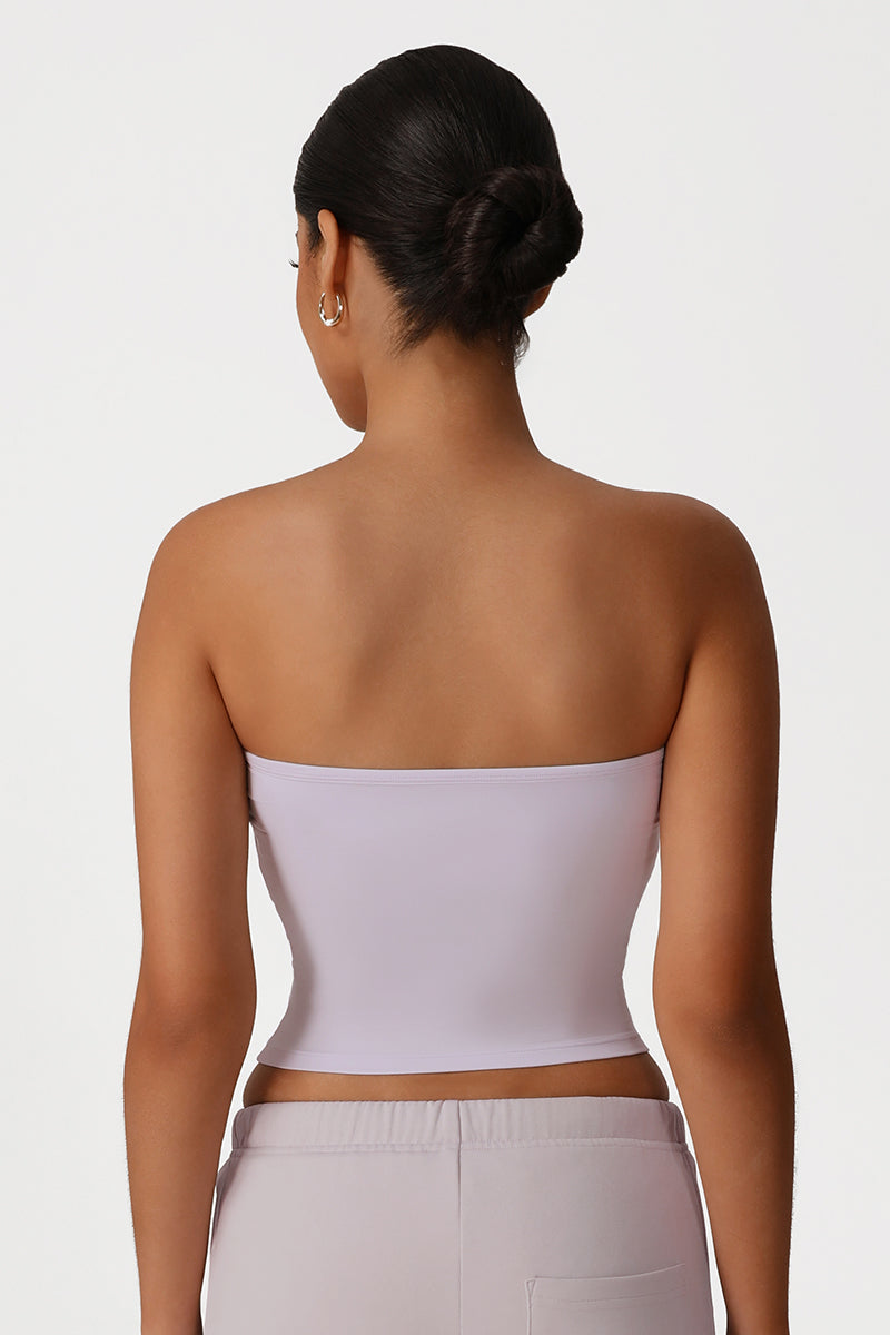 Women Strapless Sculpting Yoga Sports Bra