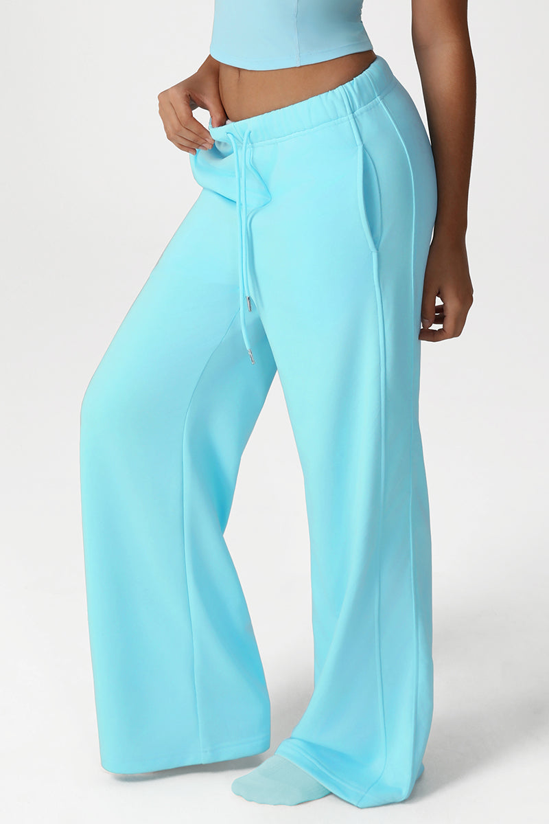 Women Loose Fit Straight Leg Casual Sport Sweatpants Yoga Dance Wide-Leg Workout Pants
