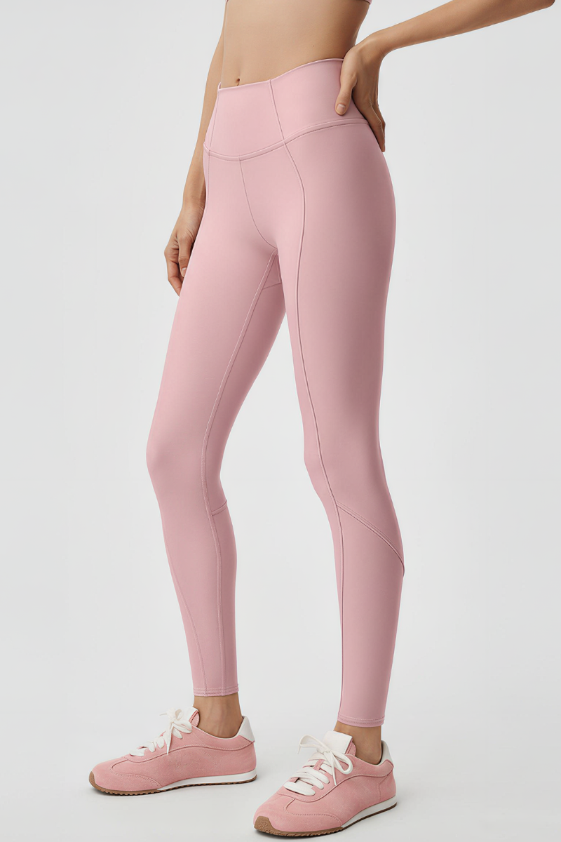 Women Split Design High-Rise Yoga Sports Leggings