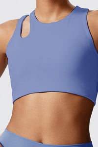 Women Eco-Friendly Recycled Fabric Outer Cross Back Hollow Sexy With Bra Pads Fitness Yoga Sports Bra