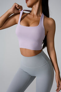 Women'S Halterneck Gathered Sugar Yoga Sports Vest