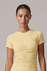 Women’s Summer Pleated Cropped Slim Fit Sport T-shirt