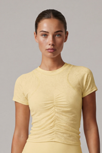 Women’s Summer Pleated Cropped Slim Fit Sport T-shirt