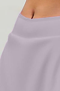 Women's Solid Form-Fitting Anti-Revealing Tennis Skirt