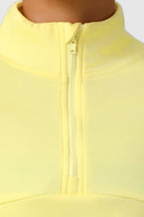 Women Thickened Half-Zip Adjustable-Hem Workout Hoodie
