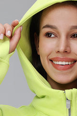 Women Cropped Fleece Hooded Hoodie