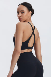 Women'S Yoga Backless Cross Stretch Bra Tank Top