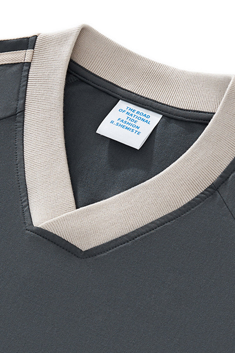 Unisex Casual Retro Contrast Stripe Hoodie