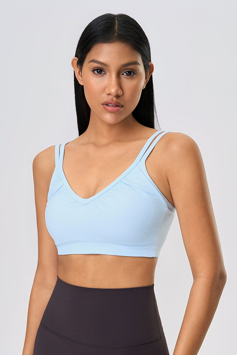 Women Naked-Feel Breathable Anti-Shock Crisscross Back Yoga Sports Bra