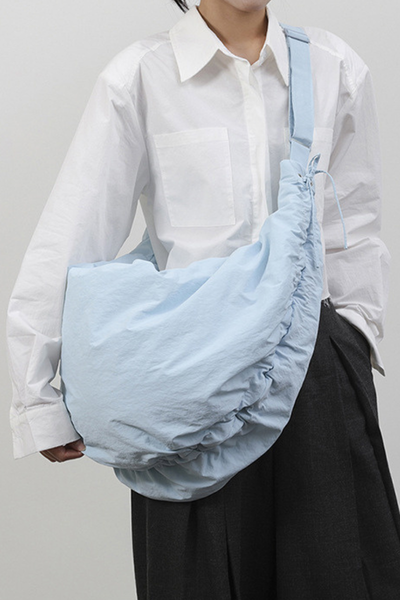 Women's Solid Large-Capacity Pleated Cloud-Shaped Bag