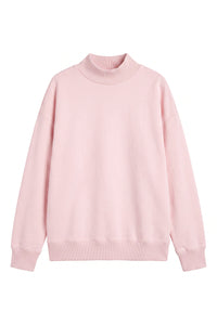 Women's Fall Fleece Relaxed Mock Neck Sweatshirt