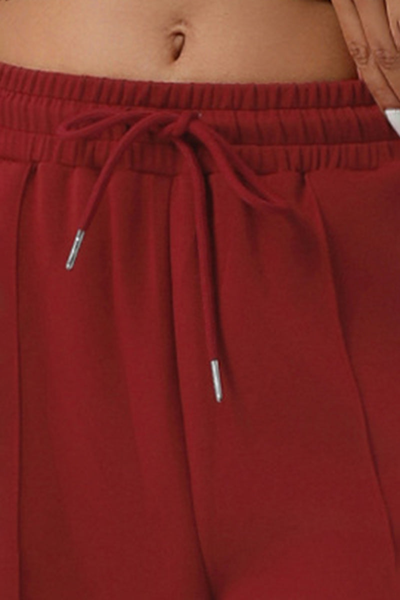 Women High-Waist Drawstring Wide-Leg Yoga Lounge Pants