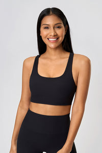 Women High-Elasticity Semi-Fixed Cross-Back Breathable Yoga Fitness Sports Bra