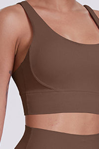 Women Cross-Back Yoga Set: High-Waisted Sculpting Leggings with Pocket + Cloud-Touch Sports Bra
