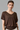 Women's V Neck Batwing Sleeve Side Drawstring Loose Fit Top