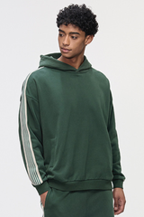 Men's 350g Color Block Side Stripe Ribbed Cuff Hoodie