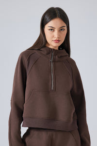 Women'S Half Zipper Loose Hoodie