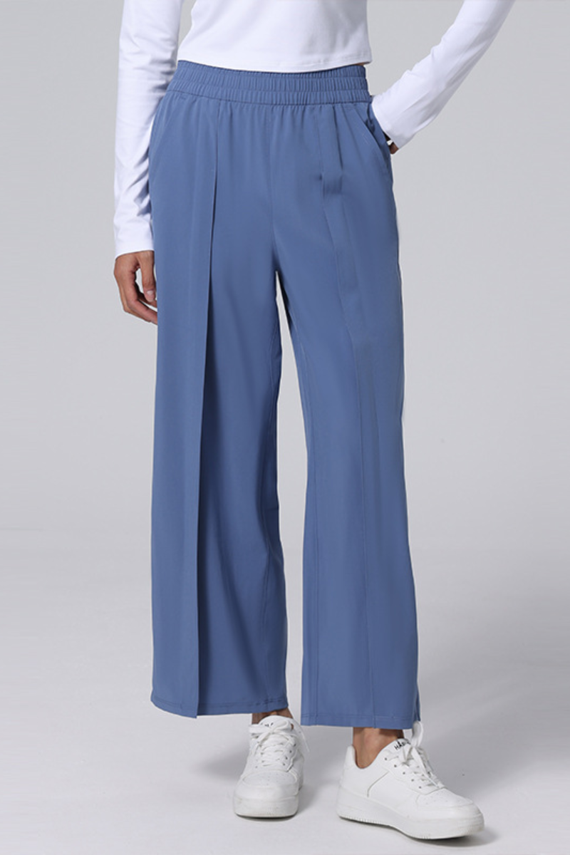 Women's Quick Dry Side Pocket Wide Leg Sports Pants