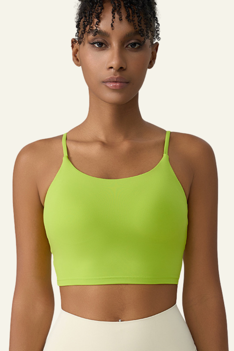 Women's U-neck Padded  Spaghetti-Strap Tank Top