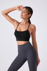 Women Running Sexy Y Back Anti-Shock Gathering Yoga Sports Bra