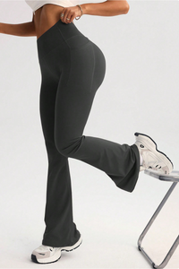 Women's High-Waist Pocket Butt-Lifting Yoga Flare Pants
