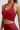 Women's Twist‑Front Halterneck Padded Cropped Sport Tank Top