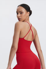 Women'S Crossover Backless Suspender Bra Underwear Sports Vest